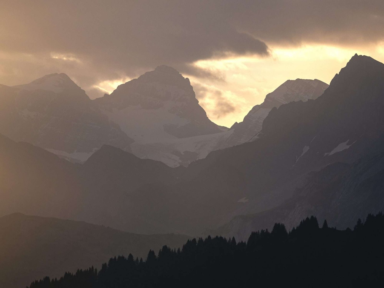 Zonsopkomst, Alpen, Horizontaal